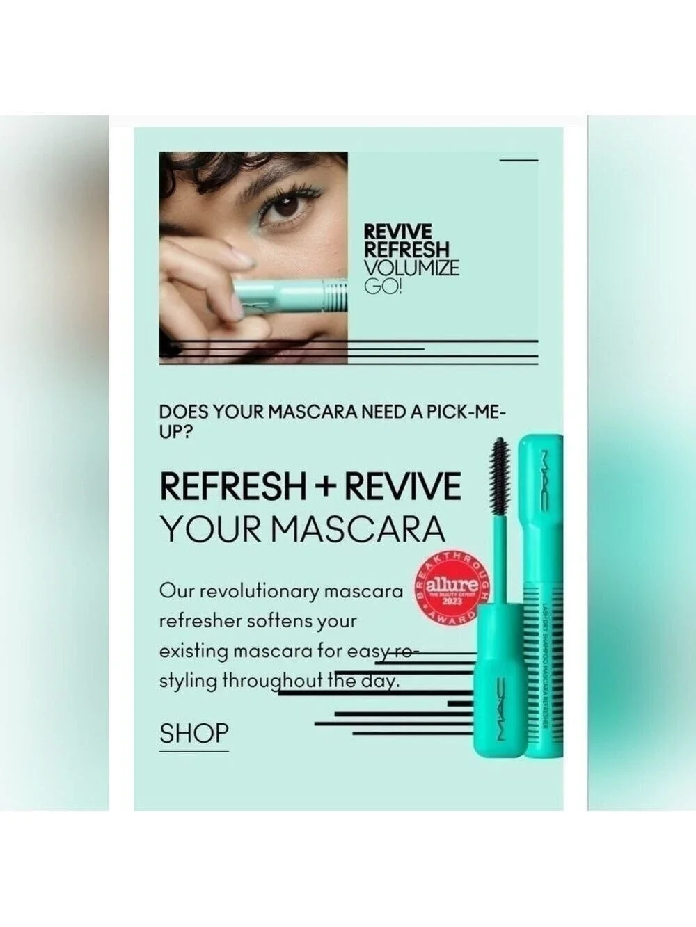 MAC Lash Dry Shampoo Mascara Refresher in Refreshing Black, NIB